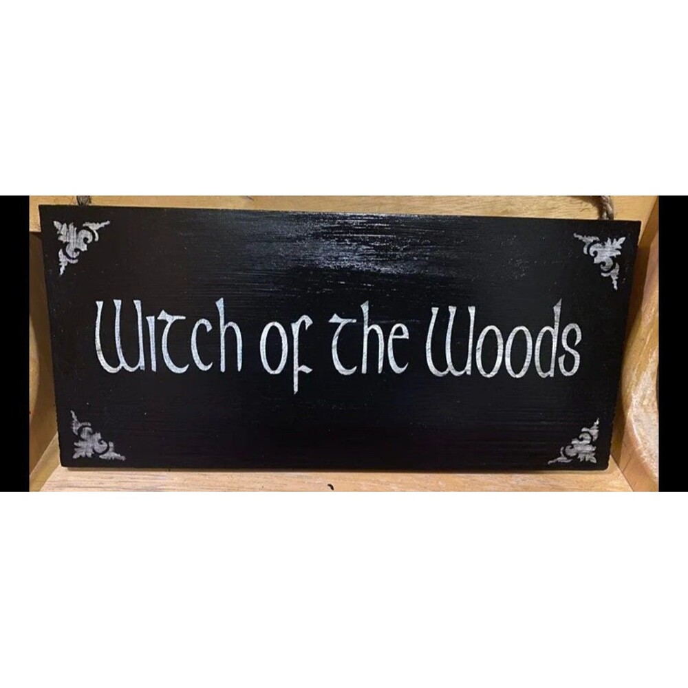 Primitive Witch of the Woods sign Witches witchcraft halloween Fall gothic decor